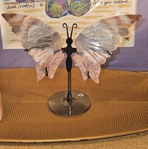 Pink Amethyst Butterfly Carving Only